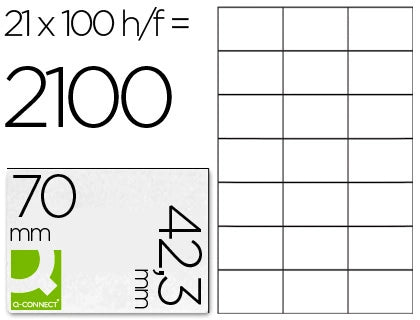 Etiquetas 70x42.3MM A4 (21x100fls)