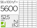 Etiquetas 52.5x21.2MM A4 (56x100fls)