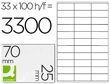 Etiquetas 70x25MM A4 (33x100fls)