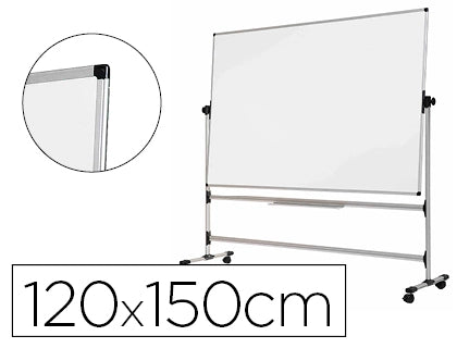 Quadro branco bi-office, de aço vitrificado, dupla face 120x150cm
