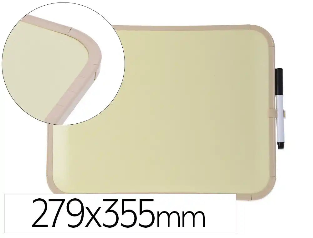 Quadro branco bi-office, magnético, cor amarelo 279x355mm