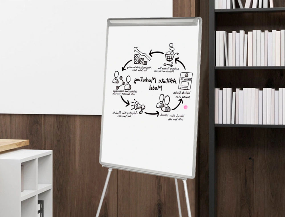 Quadro branco com tripé 60x90cm laminado