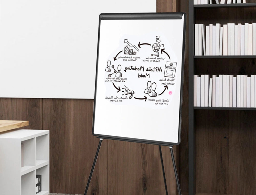 Quadro branco com tripé 70x103cm laminado