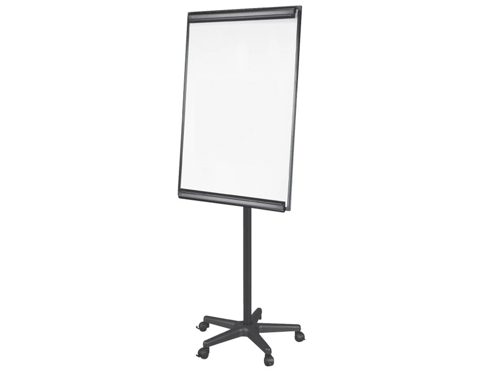 Quadro branco com tripé, magnético 103x70cm com rodas