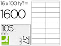 Etiquetas 105x37MM A4 (16x100fls)