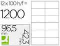 Etiquetas 96.5x42.3MM A4 (12x100fls)
