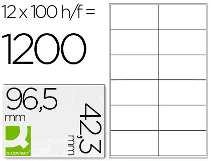 Etiquetas 96.5x42.3MM A4 (12x100fls)