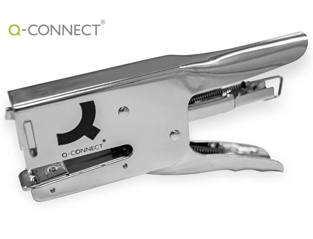 Agrafador de alicate q-connect capacidade 40 folhas usa agrafos 24/6 e 26/6.
