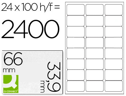 Etiquetas 66x33.9MM A4 (24x100fls)