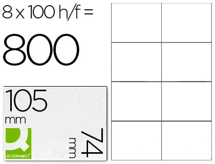 Etiquetas 105x74MM A4 (8x100fls)