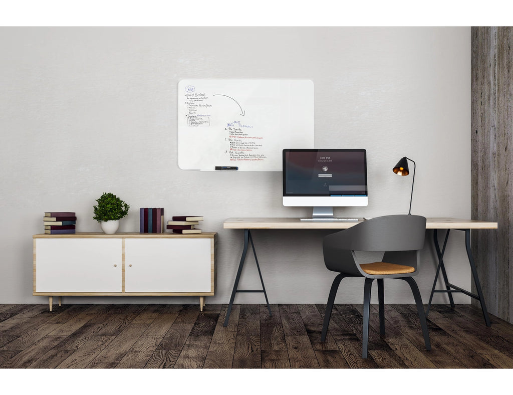 Quadro branco bi-office, cristal magnético 120x90cm