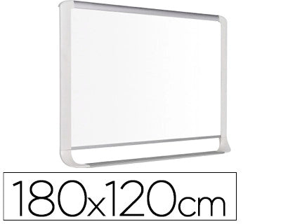 Quadro branco bi-office, lacado, com bandeja integrada 180x120cm