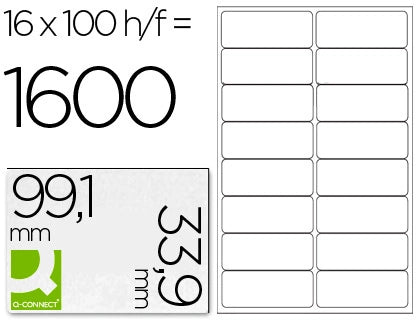 Etiquetas 99.1x33.9MM A4 (16x100fls)