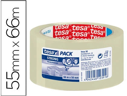 Fita Adesiva Tesa Polipropileno Transparente 66x55mm (57167-00000-07)