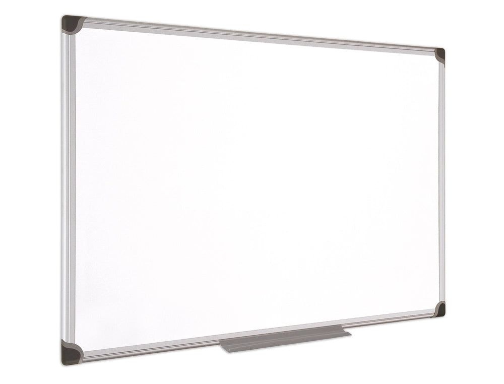 Quadro branco bi-office magnético, cerâmica vitrificada, moldura de alumínio 240x120cm