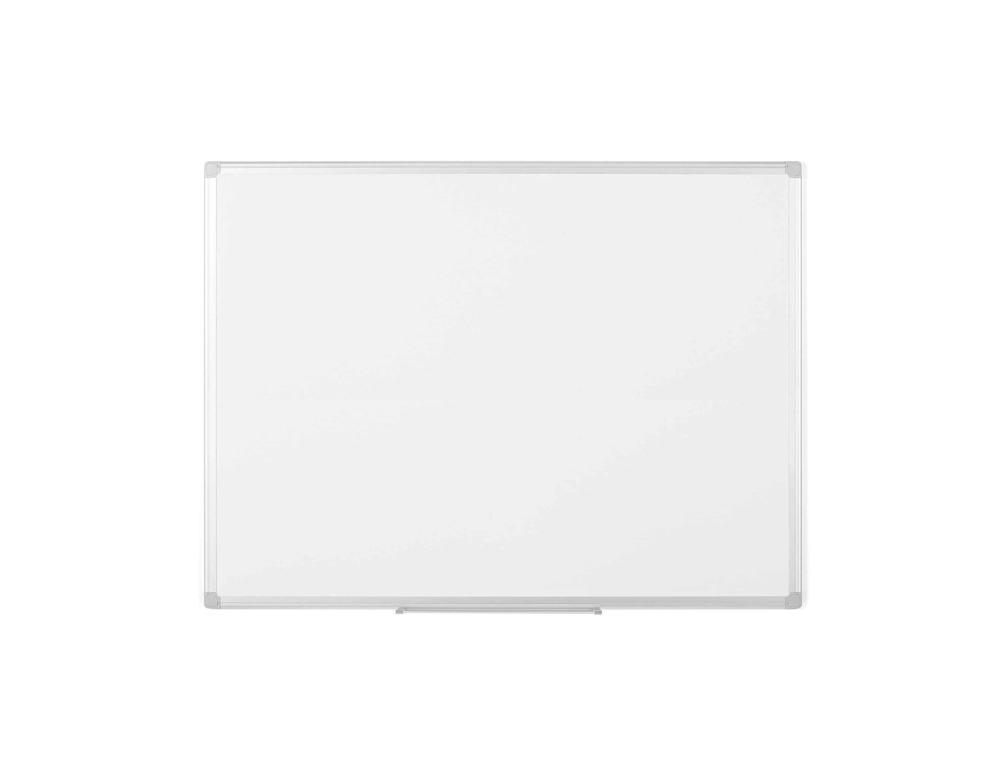 Quadro branco bi-office, magnético de aço vitrificado, moldura de alumínio 120x90cm c/ bandeja para acessórios