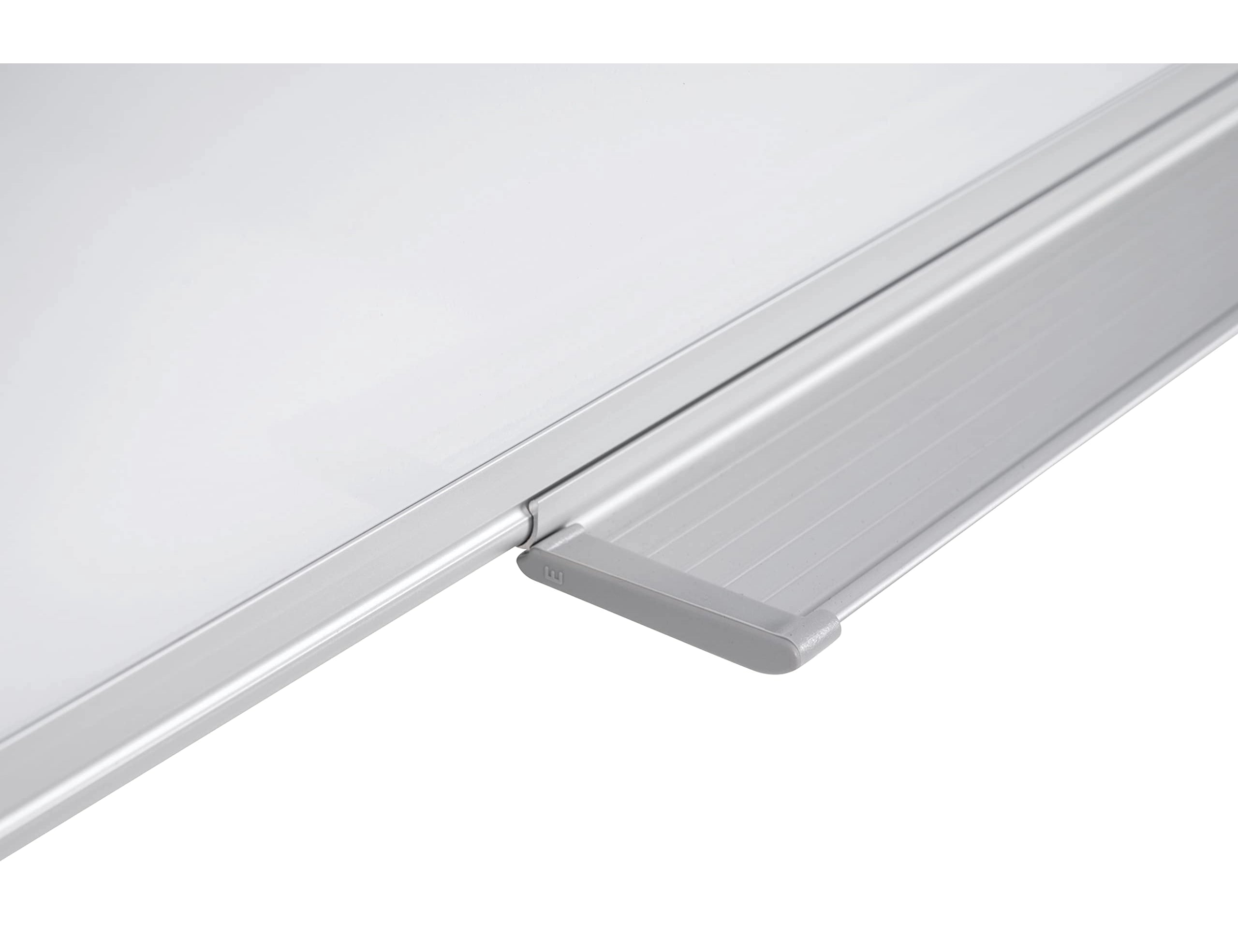Quadro branco bi-office, magnético de aço vitrificado, moldura de alumínio 120x90cm c/ bandeja para acessórios