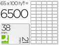 Etiquetas 38x21MM A4 (65x100fls)