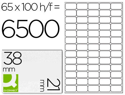 Etiquetas 38x21MM A4 (65x100fls)