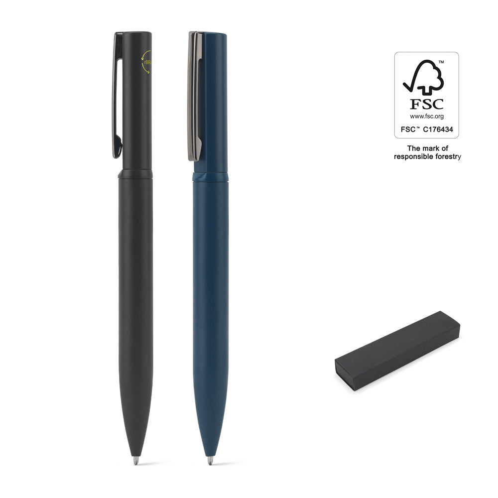 Esferográfica ELSIE elegante em metal (60% reciclado)