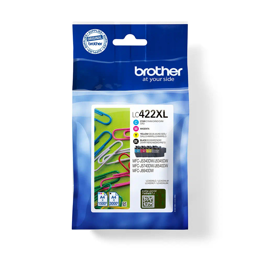 Pack Tinteiros Brother LC422 4 cores - LC422XLVAL