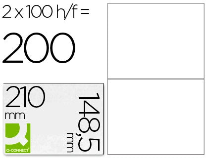 Etiquetas 210x148.5mm A4 (2x100fls)