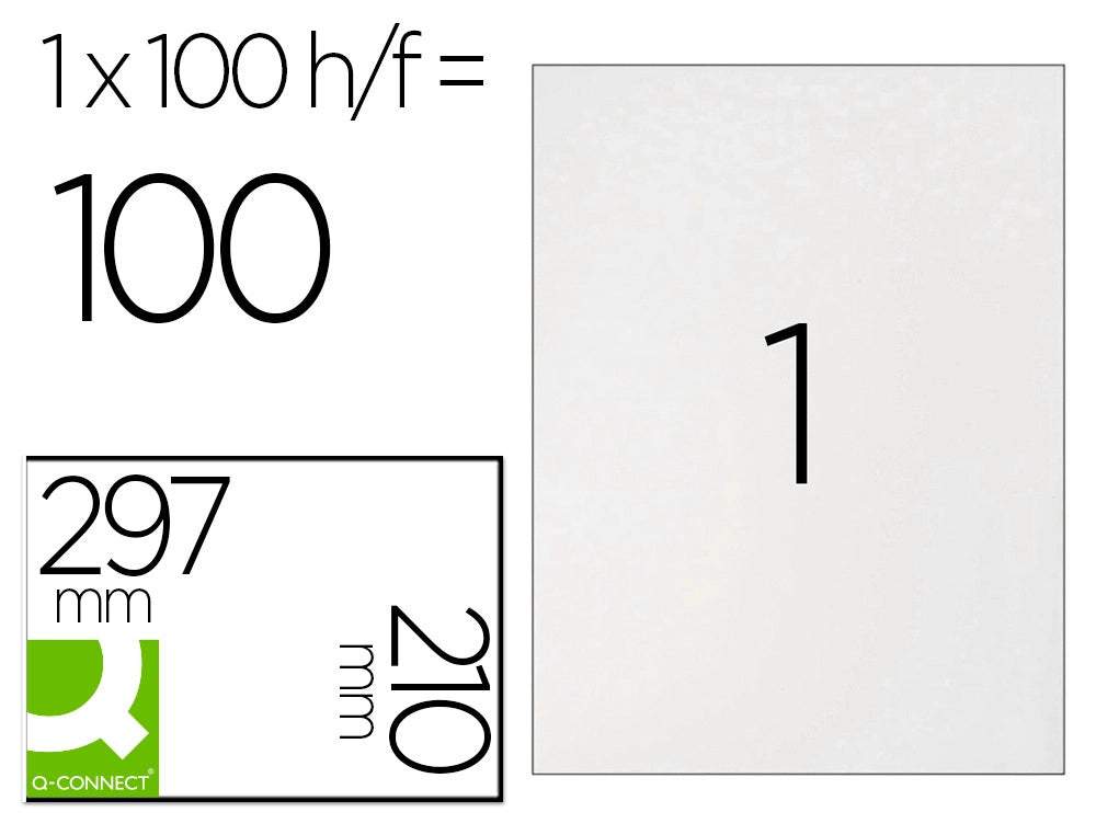 Etiquetas 210x297mm A4 (1x100fls)
