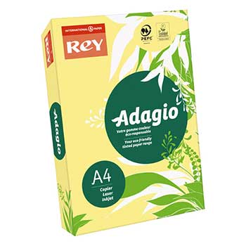 Papel de Fotocópia Adagio A4 80 g/m2 Amarelo Fluorescente 500 Folhas (15)