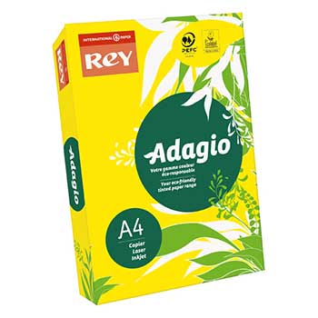 Papel de Fotocópia Adagio A4 80 g/m2 Amarelo Intenso 500 Folhas 89 (66)