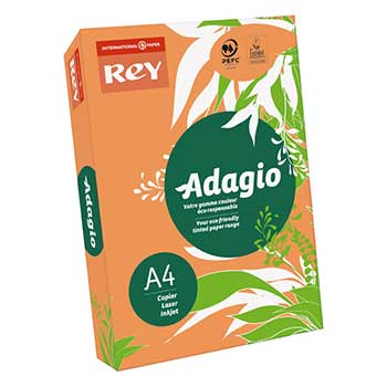 Papel de Fotocópia Adagio A4 80 g/m2 Laranja Fluorescente 500 Folhas (12)
